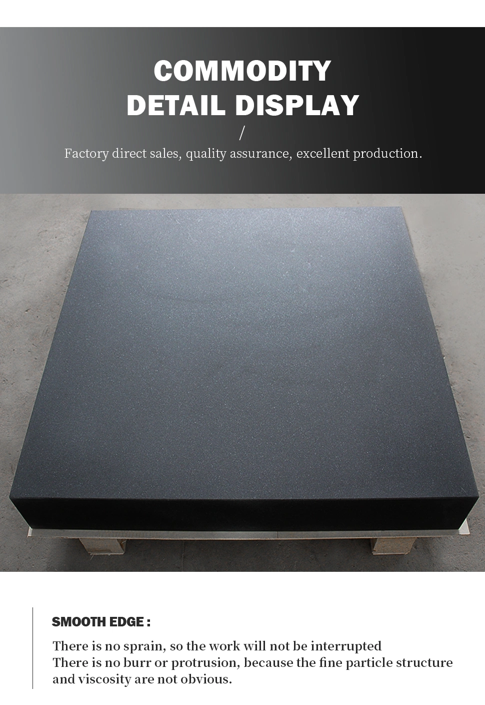 Black Precision Granite Surface Plate Laboratory Measuring Tool